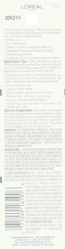 Miniatura 3 de Delineador líquido impermeable de L’Oreal, 0.06 onzas, Negro