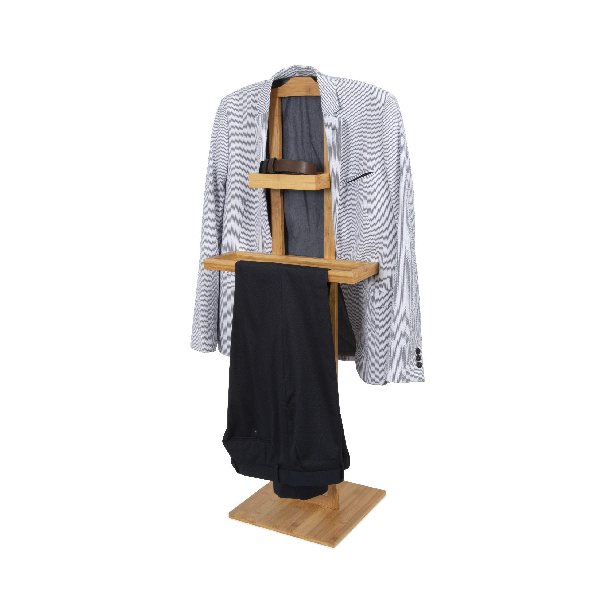 Compactor Perchero para Ropa y Accesorios, Bambú, Dim.: 44.5 x 32 x 32 x 32 x Al. 115 cm (Base 32 x 32 cm), RAN6987