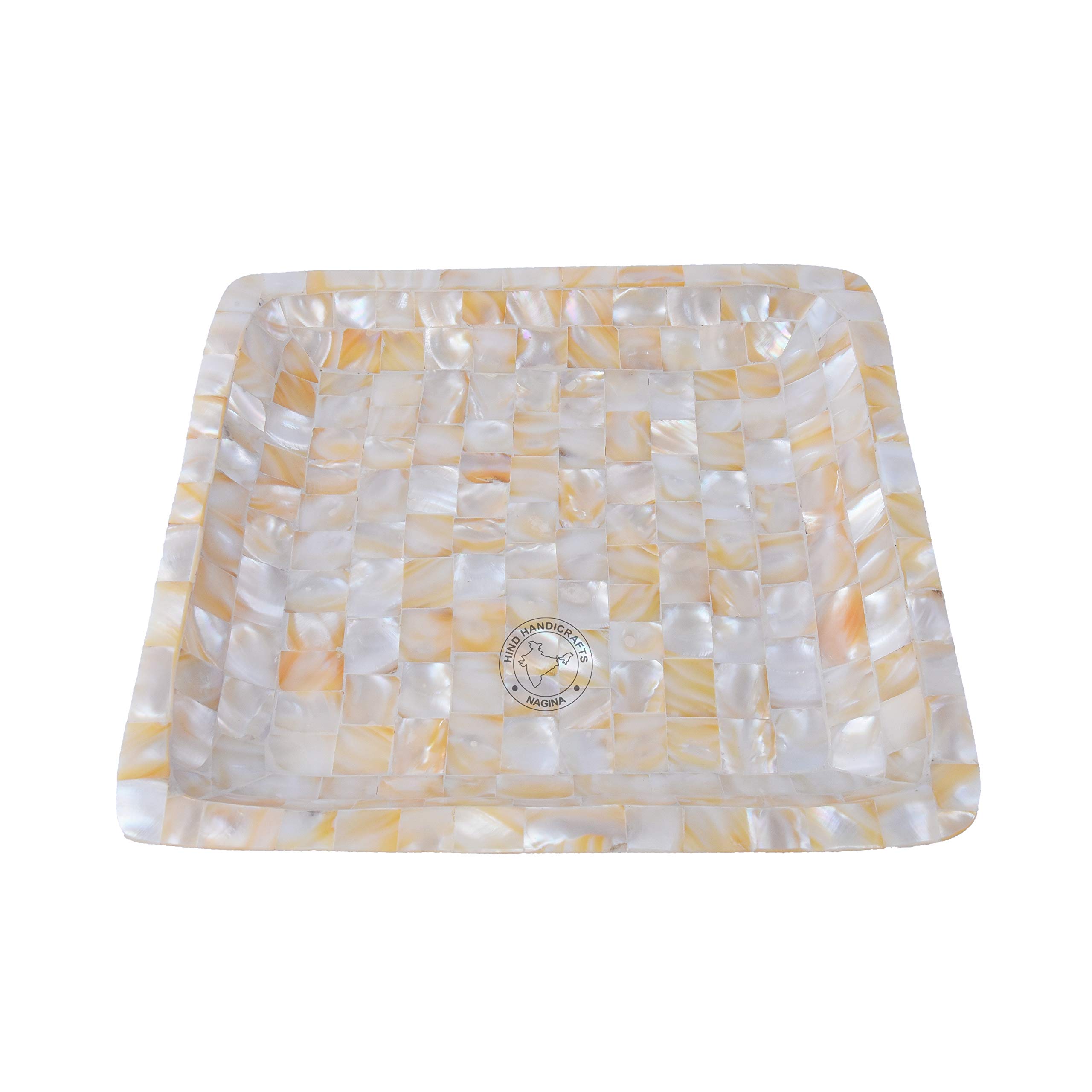 4 pezzi Houseware Madreperla & Acciaio Controsoffitto Sapone Liquido Mano/Lozione Dispenser – Portaspazzolino – Portasapone Sanitari – Vassoio | Regalo decorativo per la casa (bianco