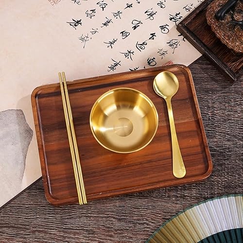 Miniatura 3 de GANAZONO Palillos 1 juego de cuenco de latón para ofrendas budistas, cuenco de agua bendita, cuenco de yoga y meditación, cuenco de ensalada de