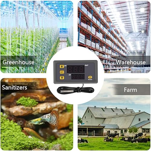 Miniatura 4 de Controlador digital de temperatura, W3230 AC110-220V LED controlador de temperatura digital Termostato Sensor Medidor (220V)