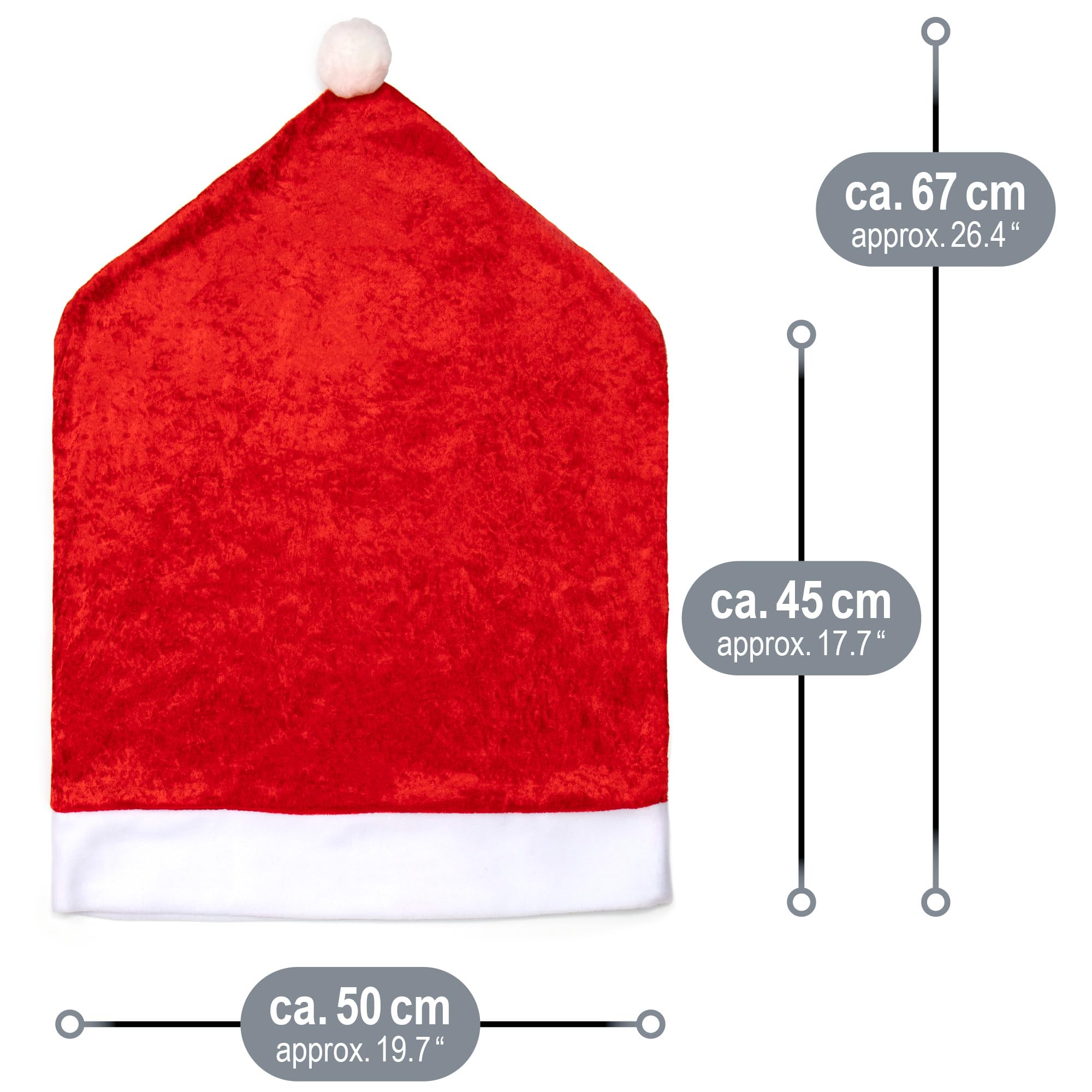 com-four® 8X Fundas para sillas Premium, Decoración navideña para sillas | fundas protectoras con diseño navideño