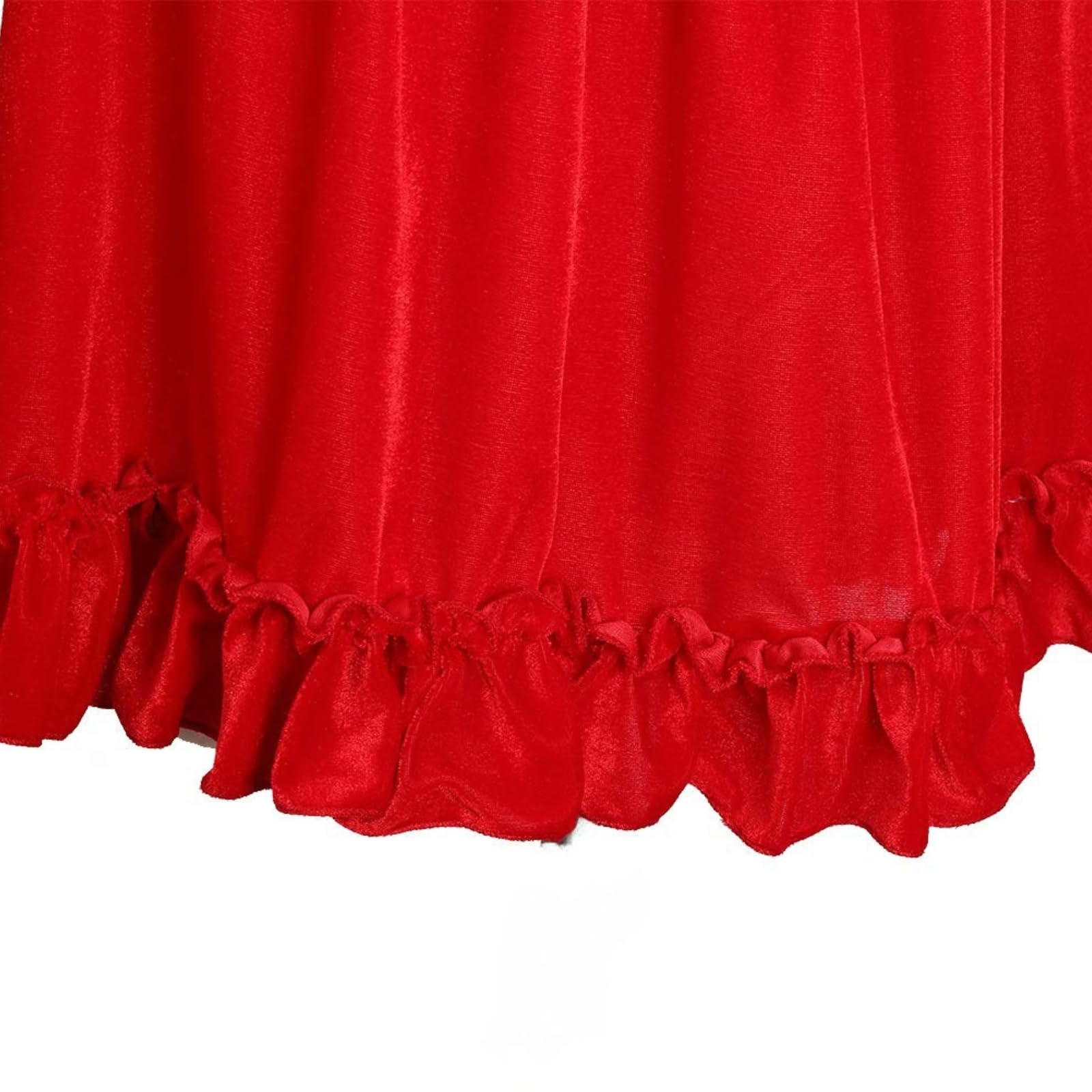 DELIVESS Little Red Riding Hood Cloak Women Halloween Christmas Retro Performance Fancy Hooded Cloak (23.62", Red Floral Border) - Image 4
