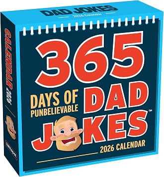 Fathers Day Gift for Dad from Daughter, Son - Desk Calendar 2026-365 Days of Punbelievable Jokes - Dad Birthday Gifts - Stocking Stuffers for Men, Dad - Funny Daily Calendar 2026, Page A Day 2026