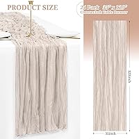 Vista 250 de Showgeous 10 Pack Baby Pink Cheesecloth Table Runner 10FT Long Semi-Sheer Gauze Table Runner Boho or Rustic Wedding Decor for Wedding Decor Arch
