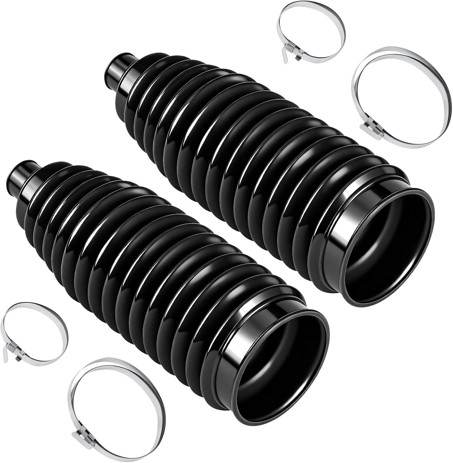 compatible 2PCS Rack & Pinion Bellows Kits Front Steering And Tie Rod Boot Fit For Chevy For Ford For Toyota For Buick For GMC For Hyundai For Lexus For Lincoln For Pontiac