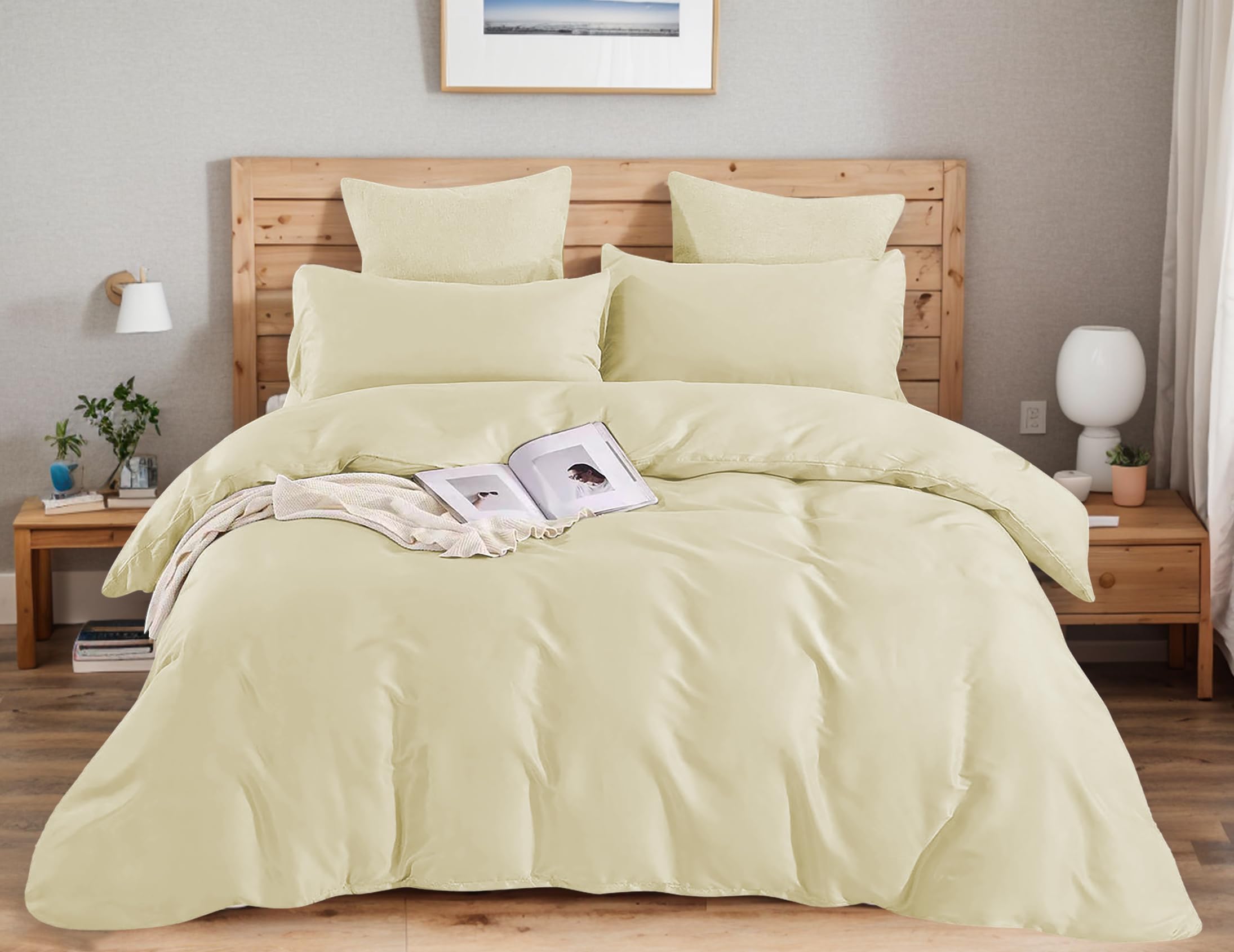 Etrexonline Juego de Funda Nórdica 3 Piezas Cama 135 Microfibra Extra Suave Transpirable - 1 Funda Edredón 220x220 cm y 2 Fundas de Almohada 50x70 cm (Eucalipto) — view 11