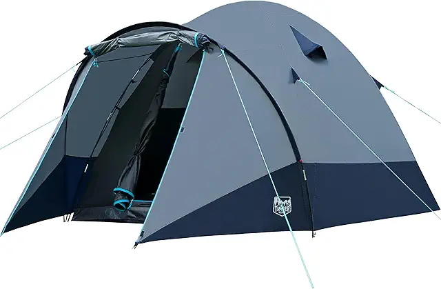 TIMBER RIDGE Tenda Campeggio 4 Posti Impermeabile 190cm Cupola Familiare