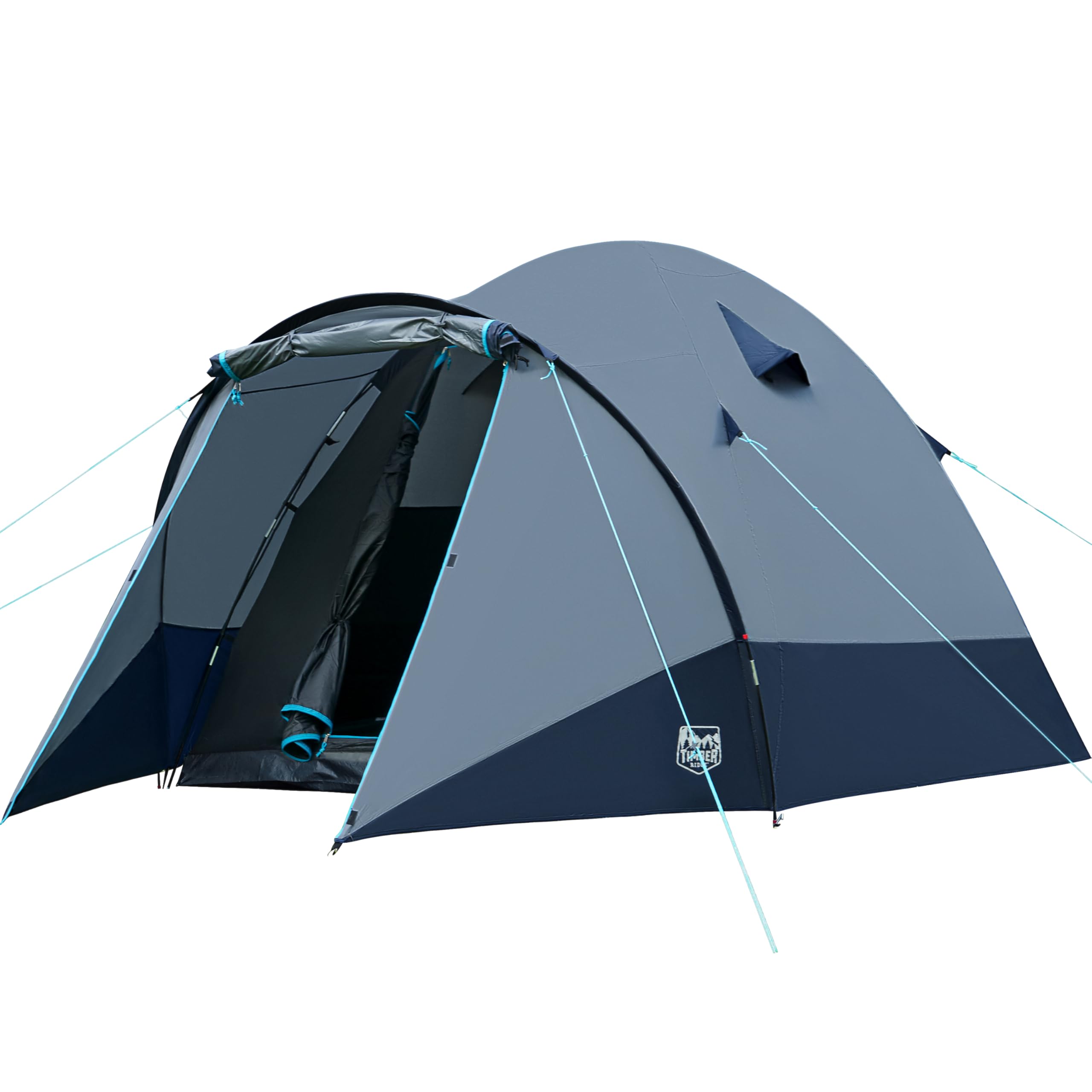 TIMBER RIDGE Zelt 4 Personen Stehhöhe 190cm Camping Zelt Wasserdicht Sport & Freizeit
