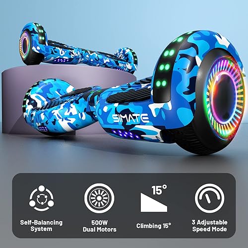 Miniatura 27 de Scooter, luces LED Bluetooth y Corlorful, regalos para niños y adultos, niñas y niños, para todas las edades Negro