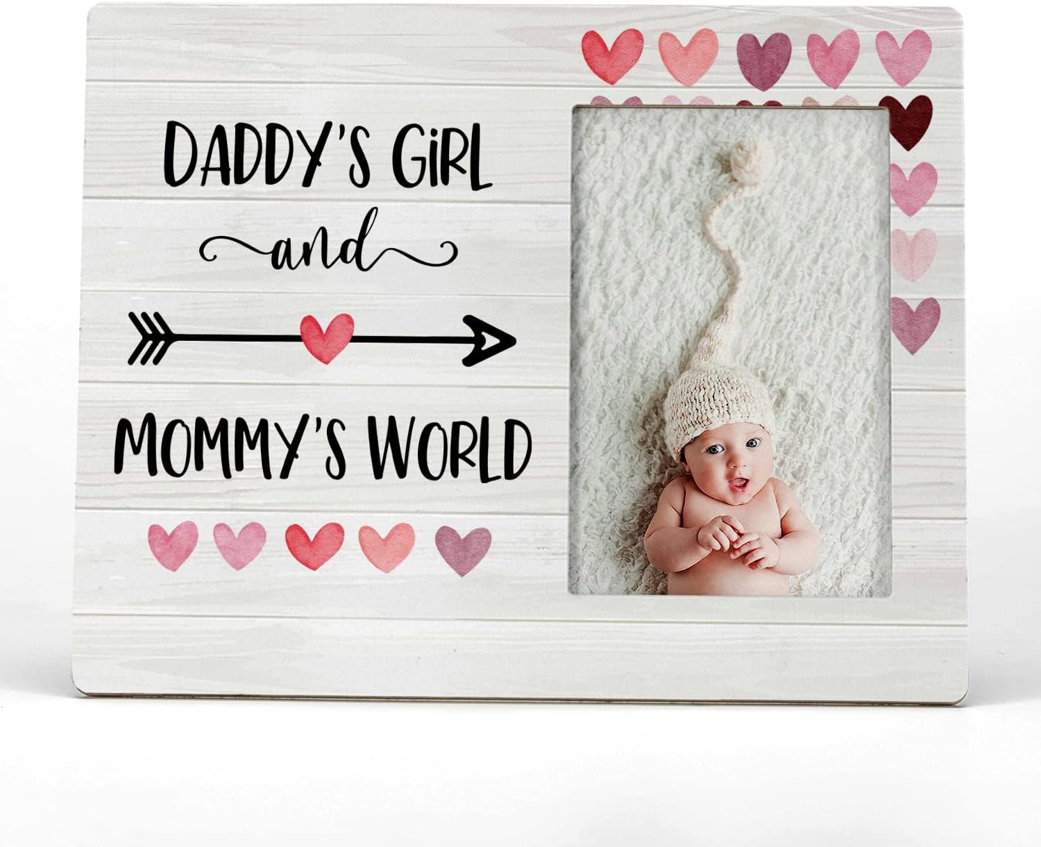 FONDCANYON Mommy's World Picture Photo Frame for Daughters - Daughter Birthday Graduation Wedding Gift Frame (4x6 Inch Photo)