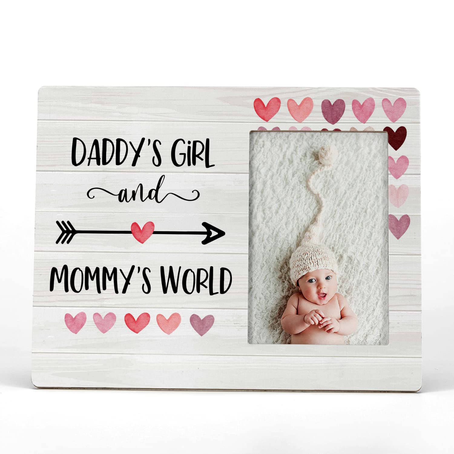 FONDCANYONMommy's World Picture Photo Frame for Daughters - Daughter Birthday Graduation Wedding Gift Frame (4x6 Inch Photo)