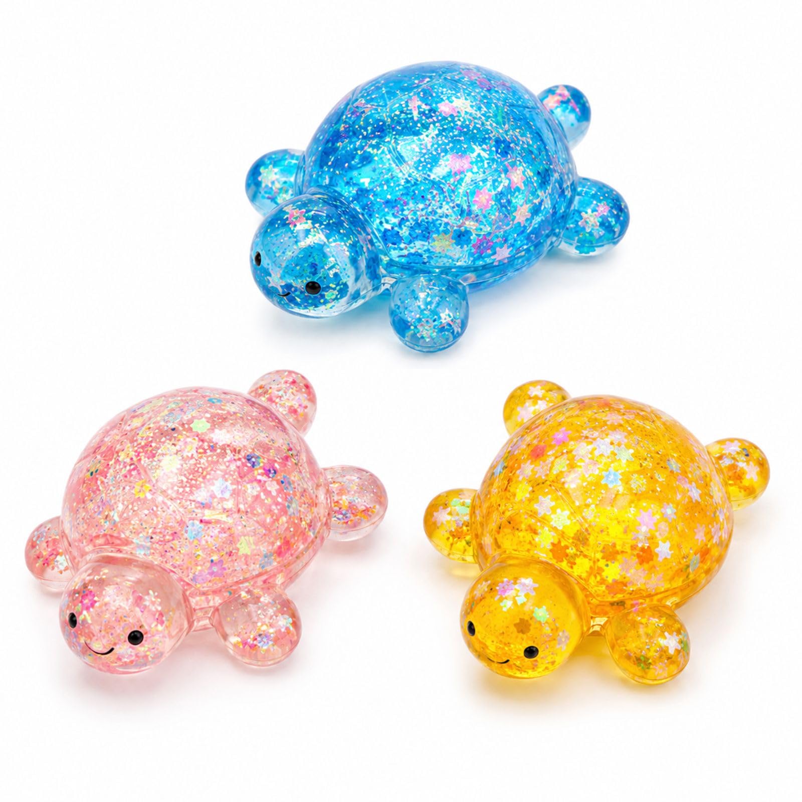 CLPKLQ 3 PCS Turtle Squishy, Taba Squishy, Charming Decor for Home and Office, For Squishies Lovers and Turtle themed Decor Fans