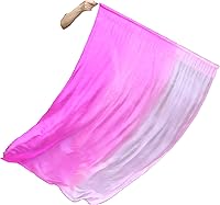 Vista 11 de Winged Sirenny Bandera de seda Poi, 50 pulgadas rectangular Spinning Playsilk Alabanza Profética Adoración Danza Banner (rojo)