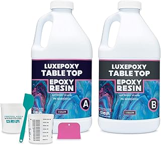 Luxepoxy Resin Kit – Premium Epoxy Countertop Kit with Epoxy Resin and Epoxy Hardener - Two Part Epoxy Resin Clear High Gloss – Easy Pouring, Craft. Art, Coatings, Self Leveling,