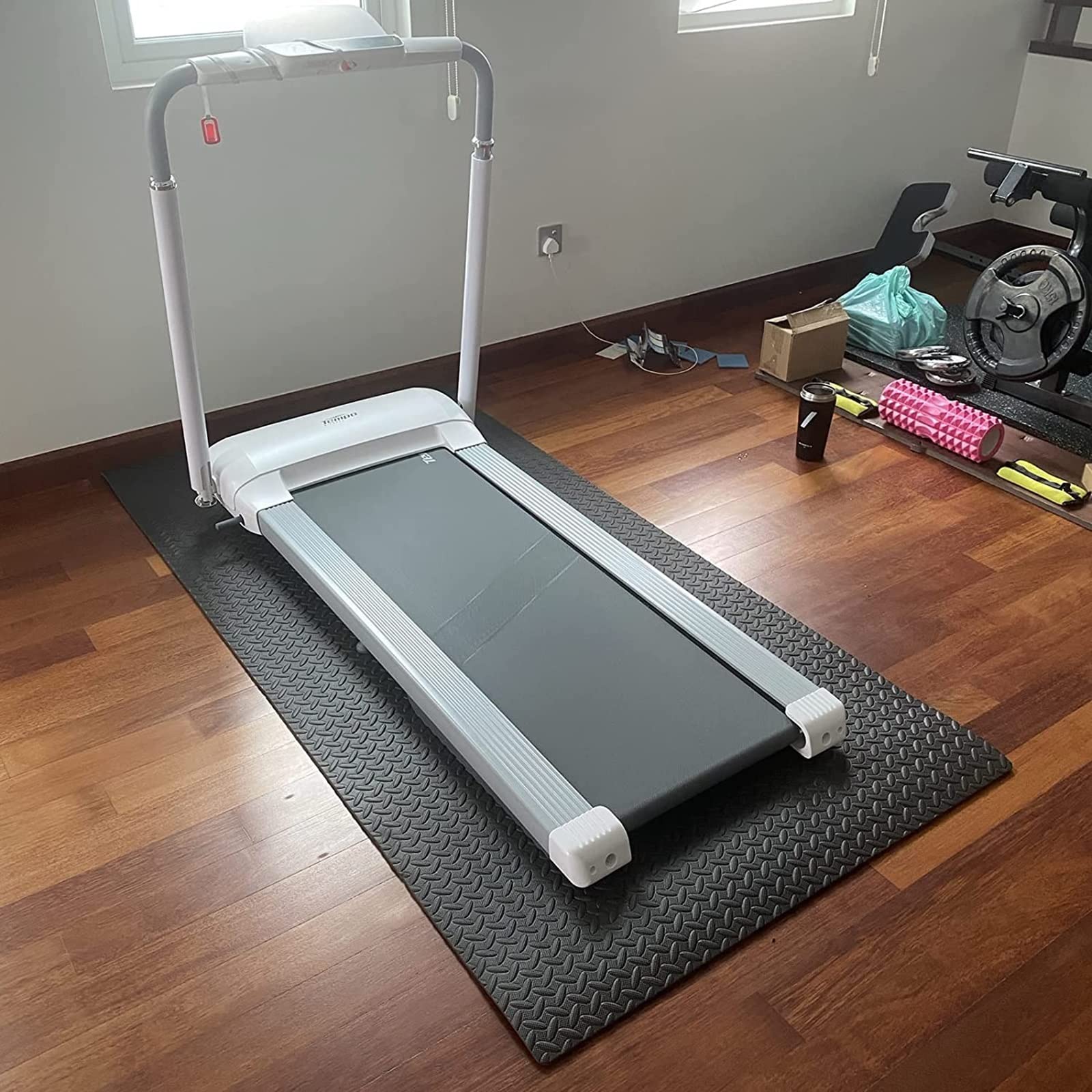 Alfombrilla para cinta de correr, alfombrilla antideslizante resistente a los golpes para equipos de ejercicio, reducción de ruido para protección del suelo, para alfombrillas de entrenamiento de máqu