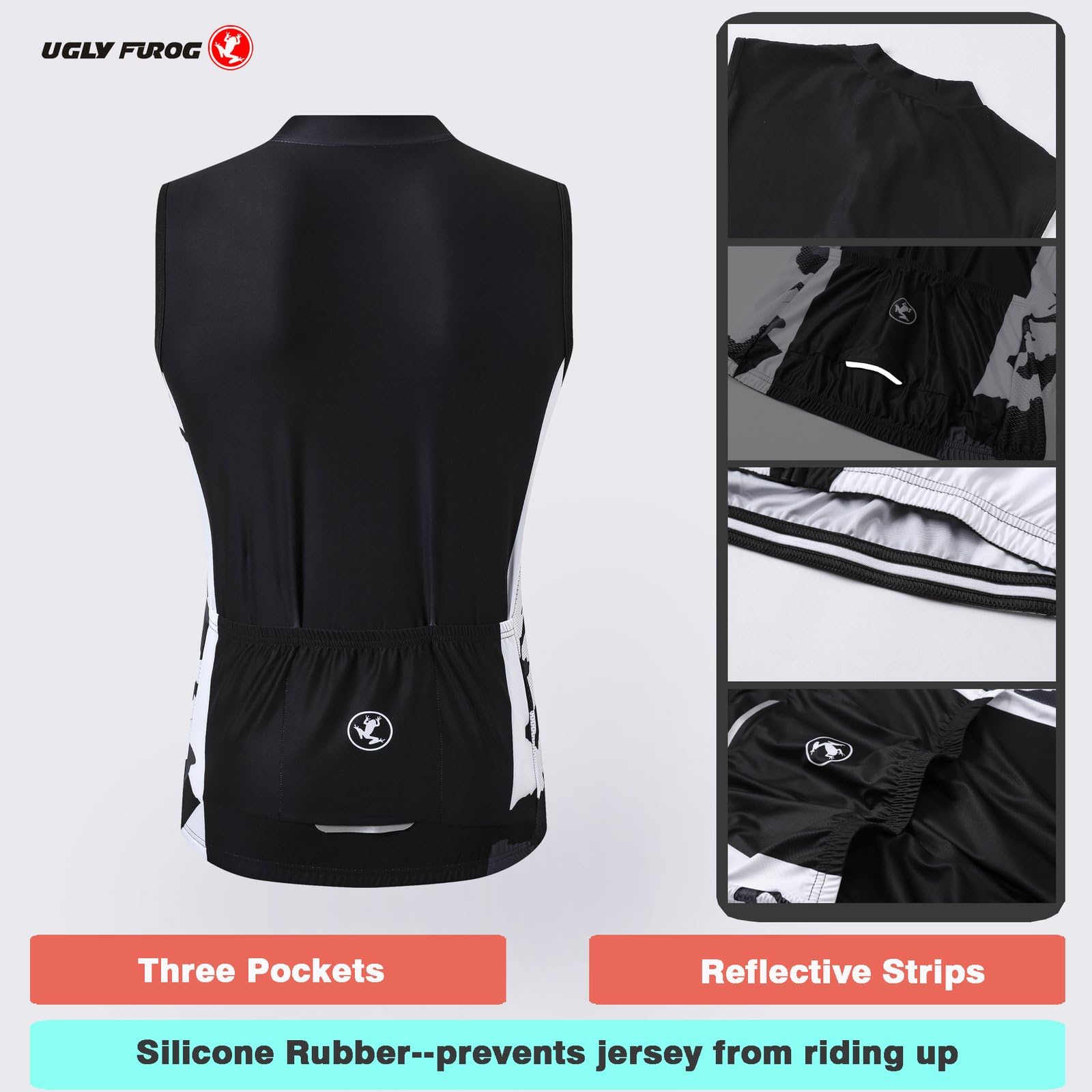 UGLY FROG Spain Camisetas de Ciclismo de Manga Corta de Hombres Respirables Tops para Bicicleta, Motorista, Bicicleta GQX07