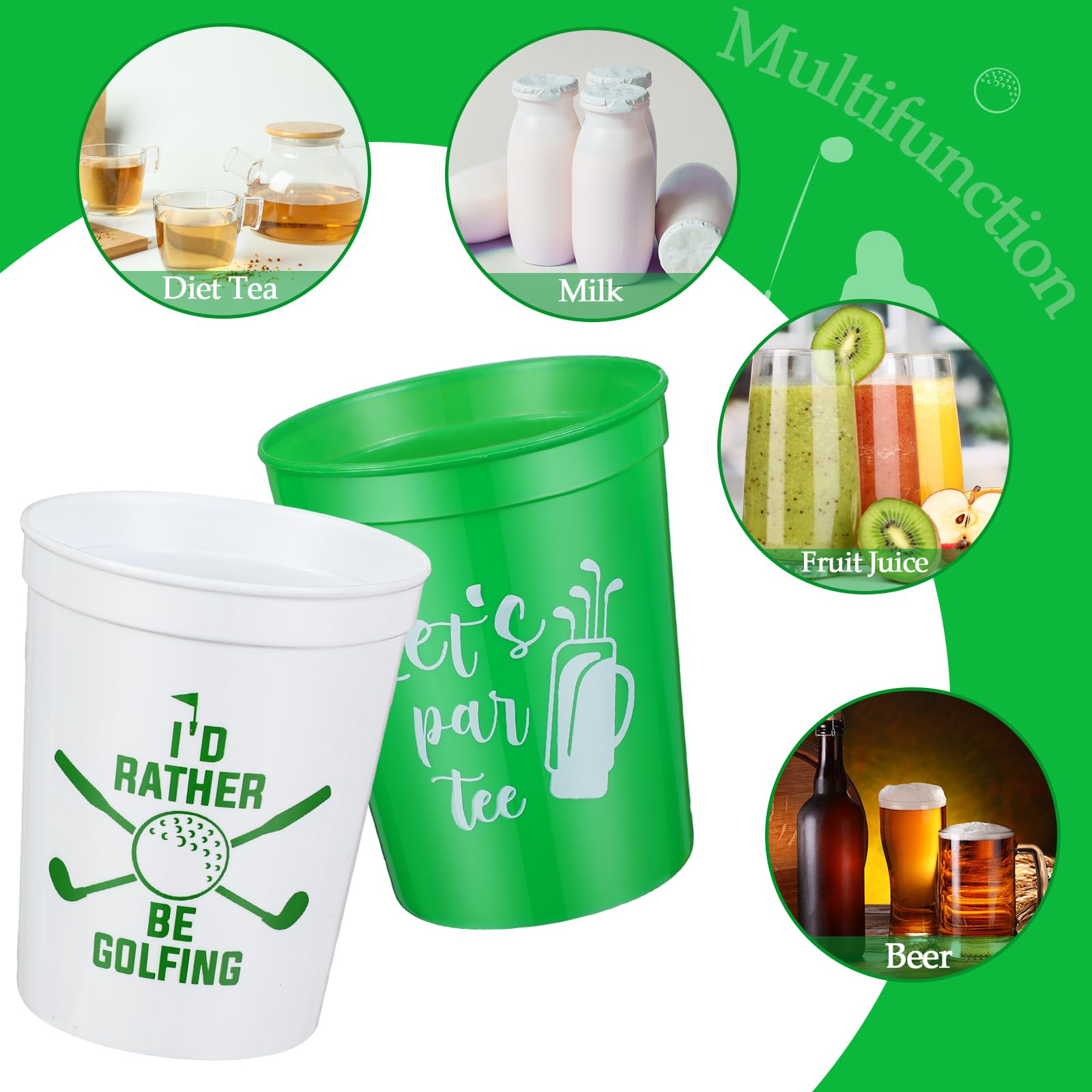 Norme Lot de 48 gobelets réutilisables en plastique de 473 ml