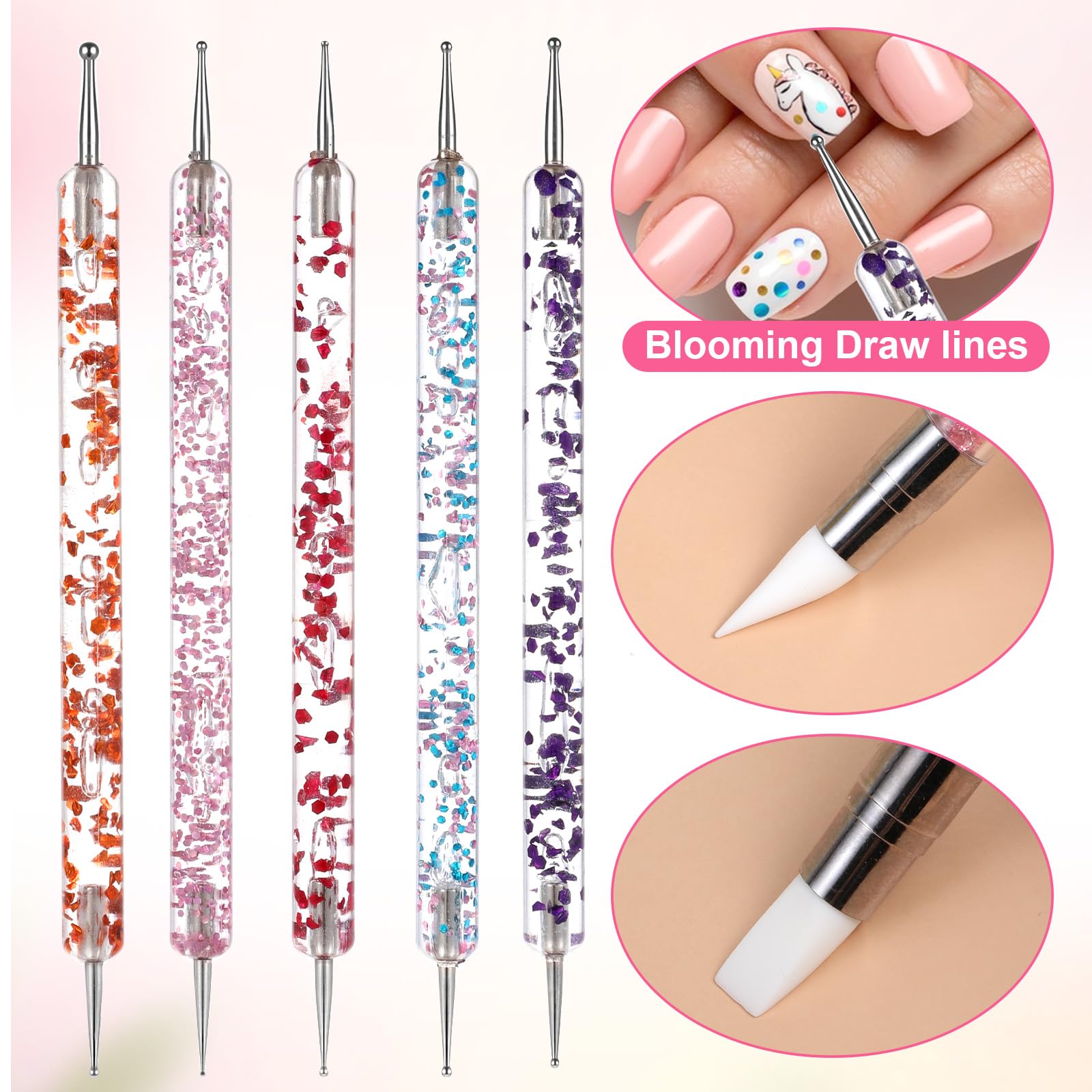 Guduling 10pcs Nail Dotting Tools, Dotting Tool for Nail Art Nail Dot Tool - Image 4