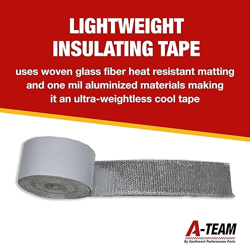 Miniatura 5 de A-Team Performance Protector térmico y cinta térmica para automóviles, barrera reflectante ligera para automóviles, rollo de 1.5 pulgadas x 15 pies,