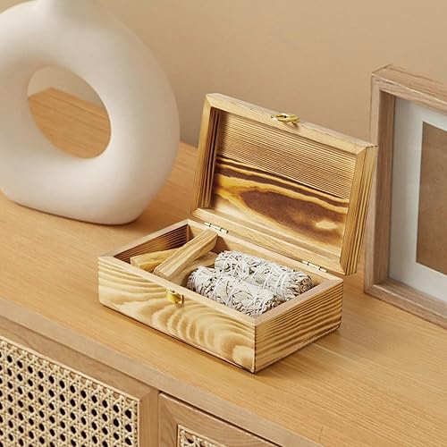 Miniatura 3 de Caja decorativa de madera con tapa,Caja de recuerdos,Pequeñas cajas de recuerdo con tapas, Joyero, Caja de oración,Caja de regalo de madera, madera