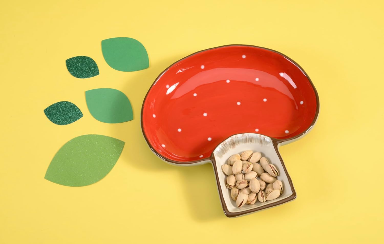 Streamline Imagined Mushroom Two Sectioned Serving Bowl