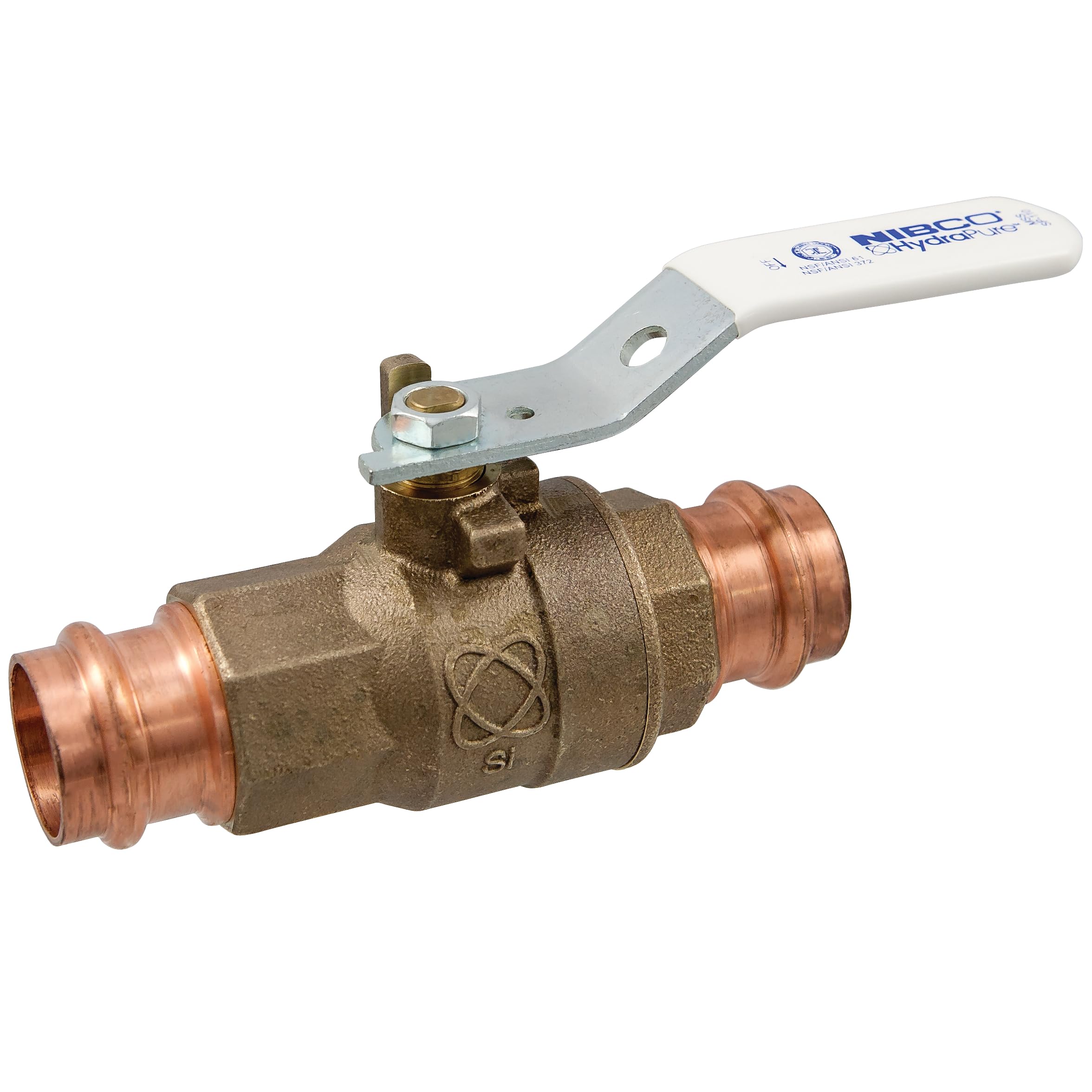 NIBCO Fig No PC-585-66-LF, 1/2 in. LF Bronze Ball Valve, Press