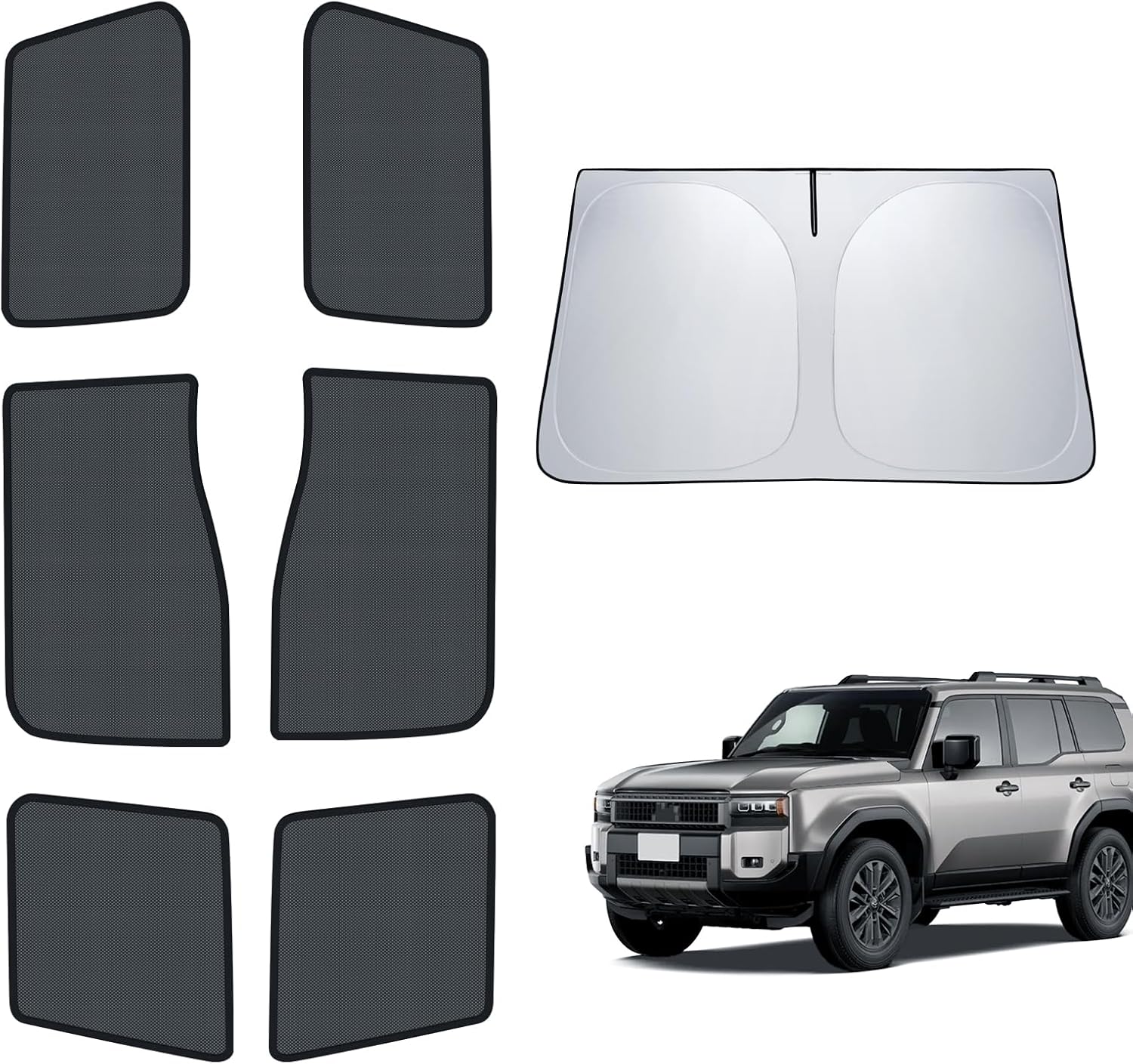 トヨタ ランドクルーザー250 VX/ZX サンシェード 1台分 10Pセット 全面