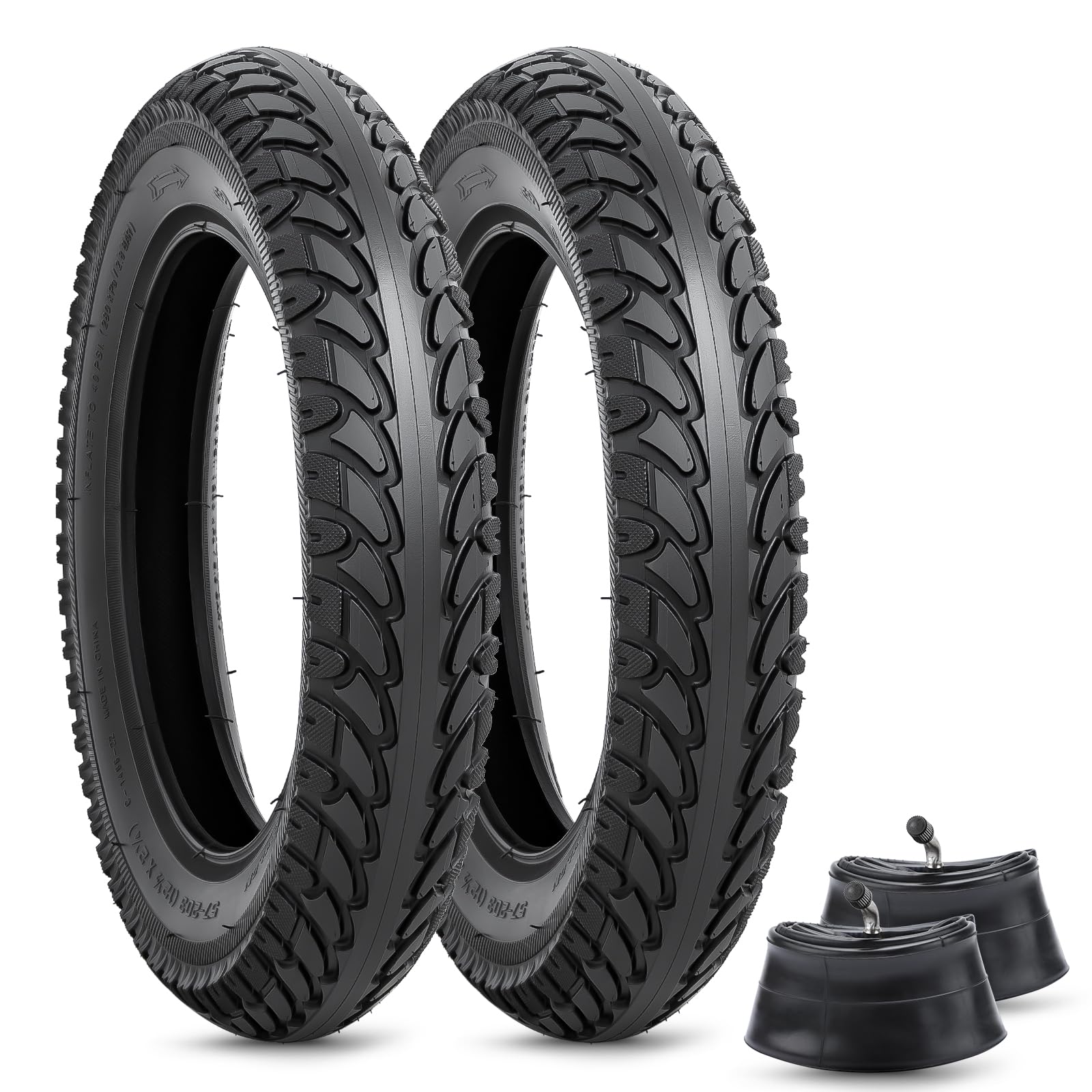 Photo 1 of 12 1/2 x 2 1/4 Replacement Tire and Inner Tube, 12.5x2.25 Tube with CR202 Angled Valve Stem, 12-1/2 x 2-1/4 Tyre Fit for Electric Scooter Razor Pocket Mod, Currie, Schwinn, GT, IZIP, eZip(2 Sets)