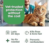 Vista 6 de TevraPet FirstAct Plus Prevención de Pulgas y Garrapatas para Gatos de Más de 1.5 Libras, 6 Dosis Mensuales, Gotas Tópicas