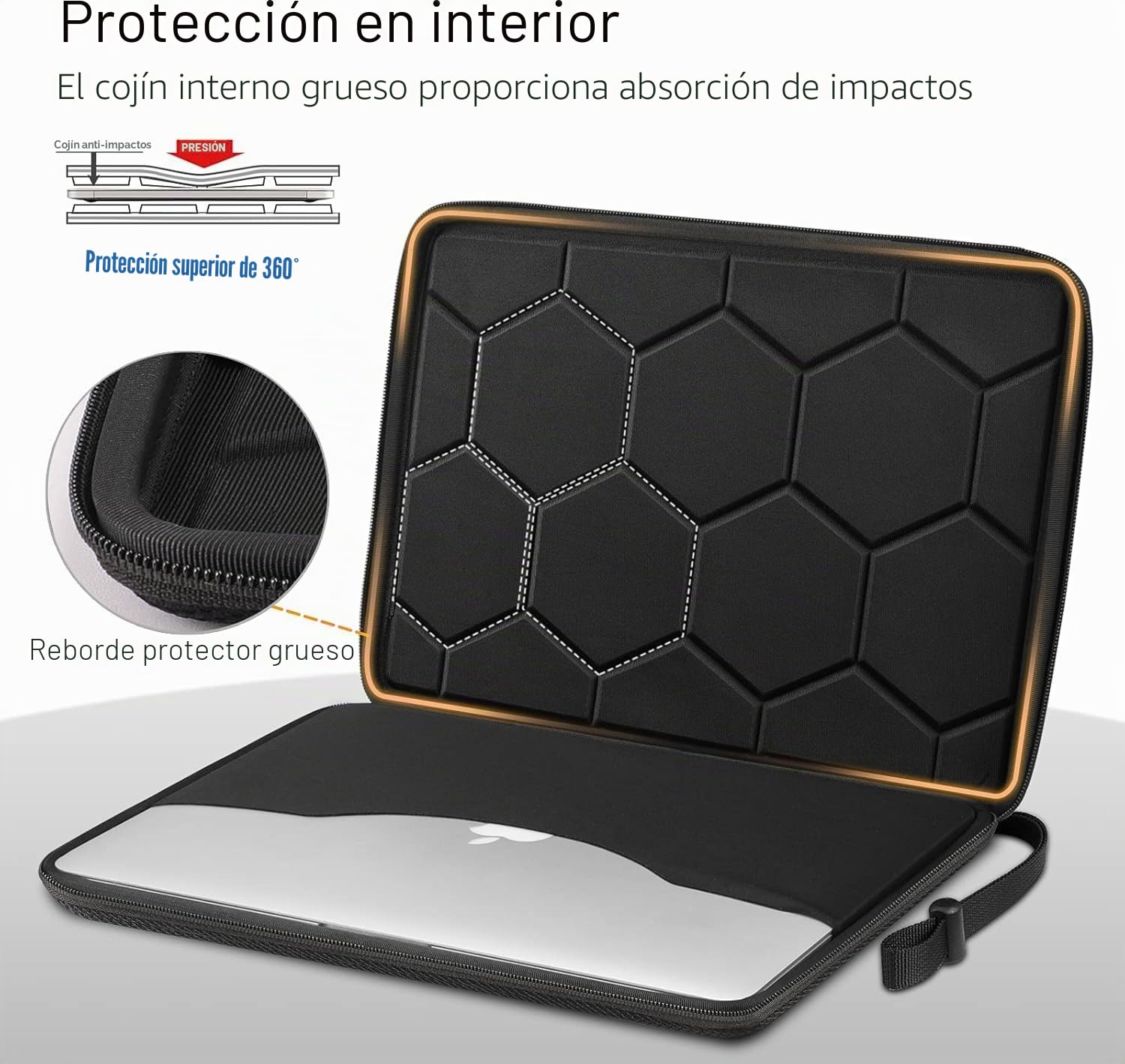 FINPAC Funda para Portátil, Concha Dura Bolsa para 14" Acer Chromebook 314, 14" HP EliteBook 840, 14 Pulgadas ASUS Zenbook/Lenovo IdeaPad/DELL Latitude 5480 y Otros Laptop hasta 14 Pulgadas (Negro)