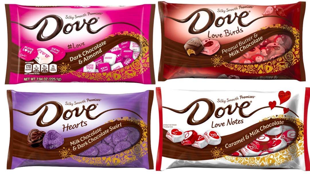 Dove Valentine’s Day Mix 4 Pack Love Birds(Peanut Butter