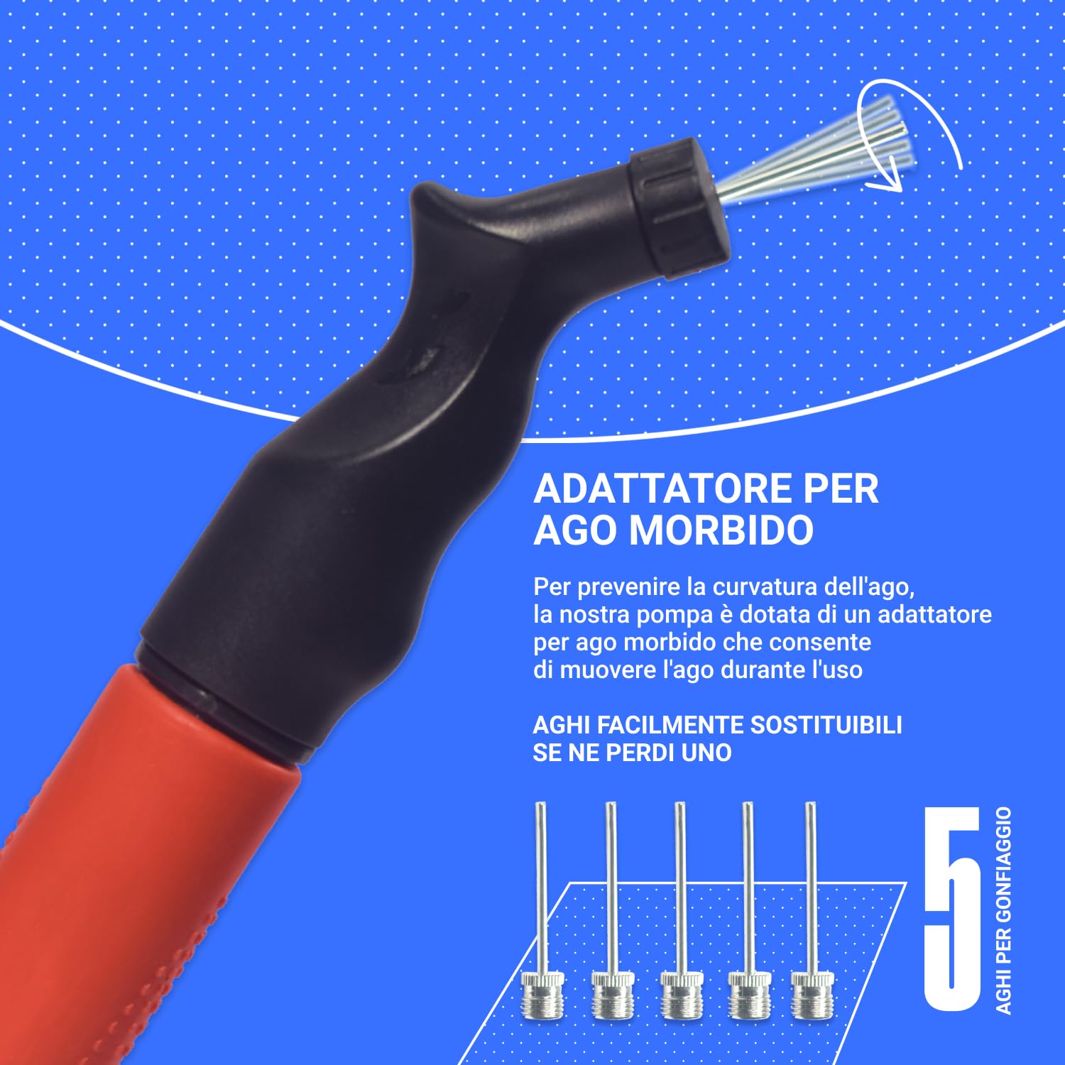 60 Aghi Per Pompa Palloni Sportivi – Adattatori Per Basket, Calcio, Pallavolo E Rugby – Argento - 4