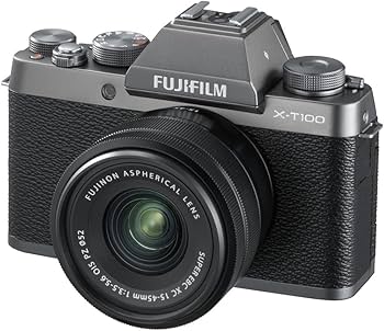 Amazon.com : Fujifilm X-T100 w/XC15-45mm Lens Kit Dark Silver X