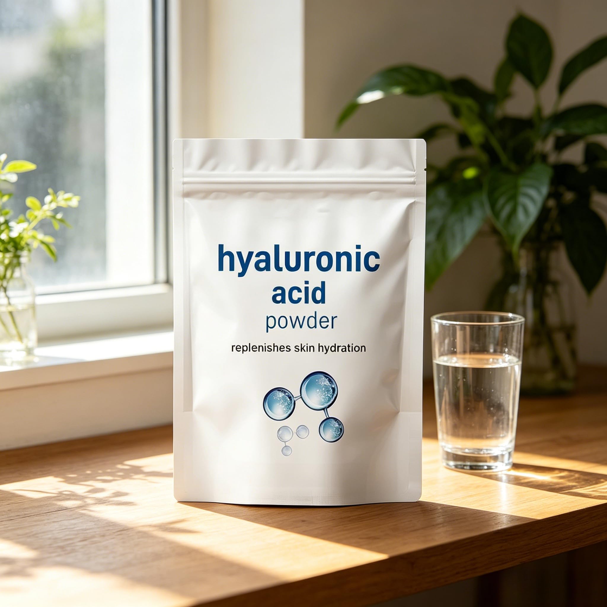Sérum en polvo hidratante de ácido hialurónico vegano (2 uds)