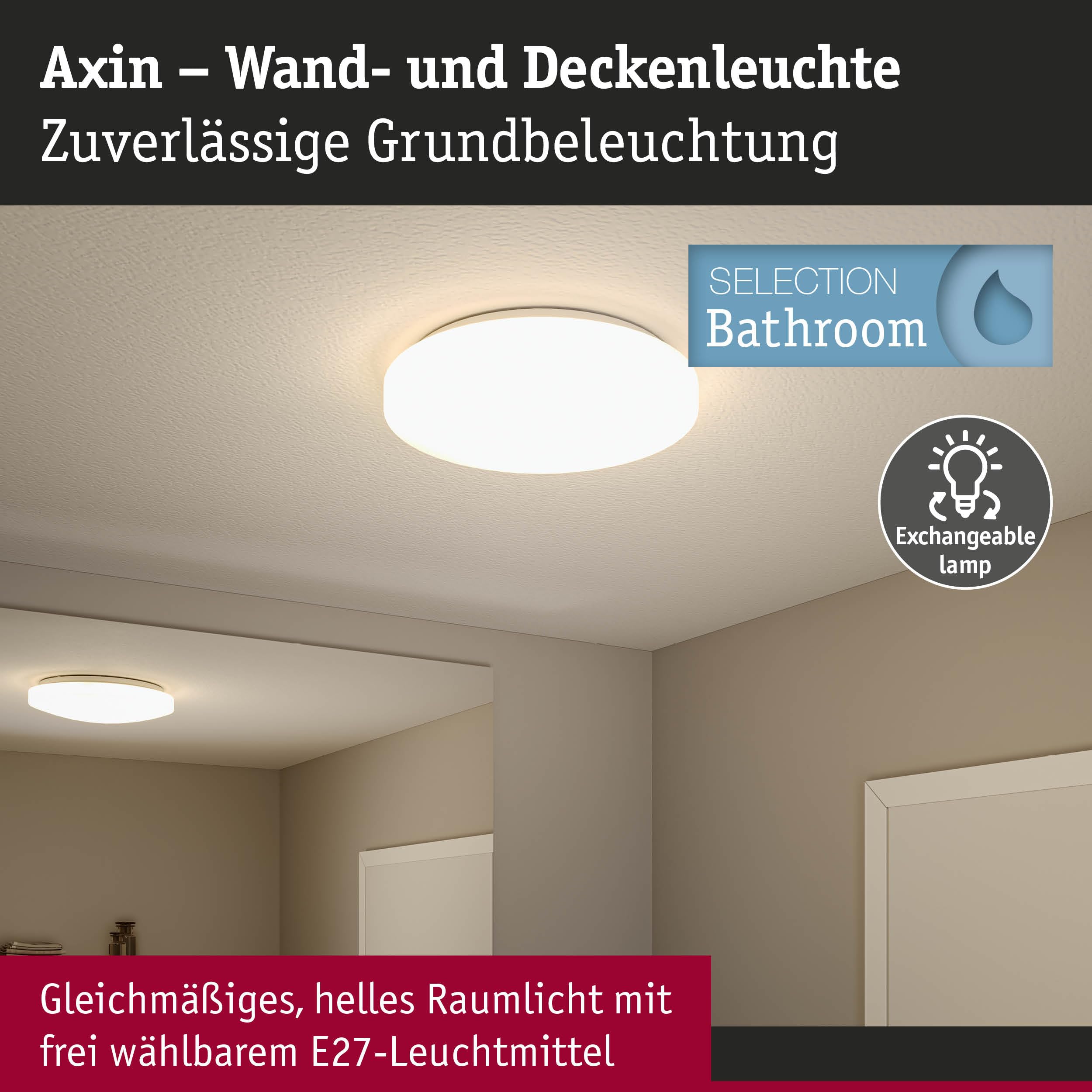 Paulmann 71059 Deckenleuchte Axin IP44 E27 230V max. 2x18W Weiß