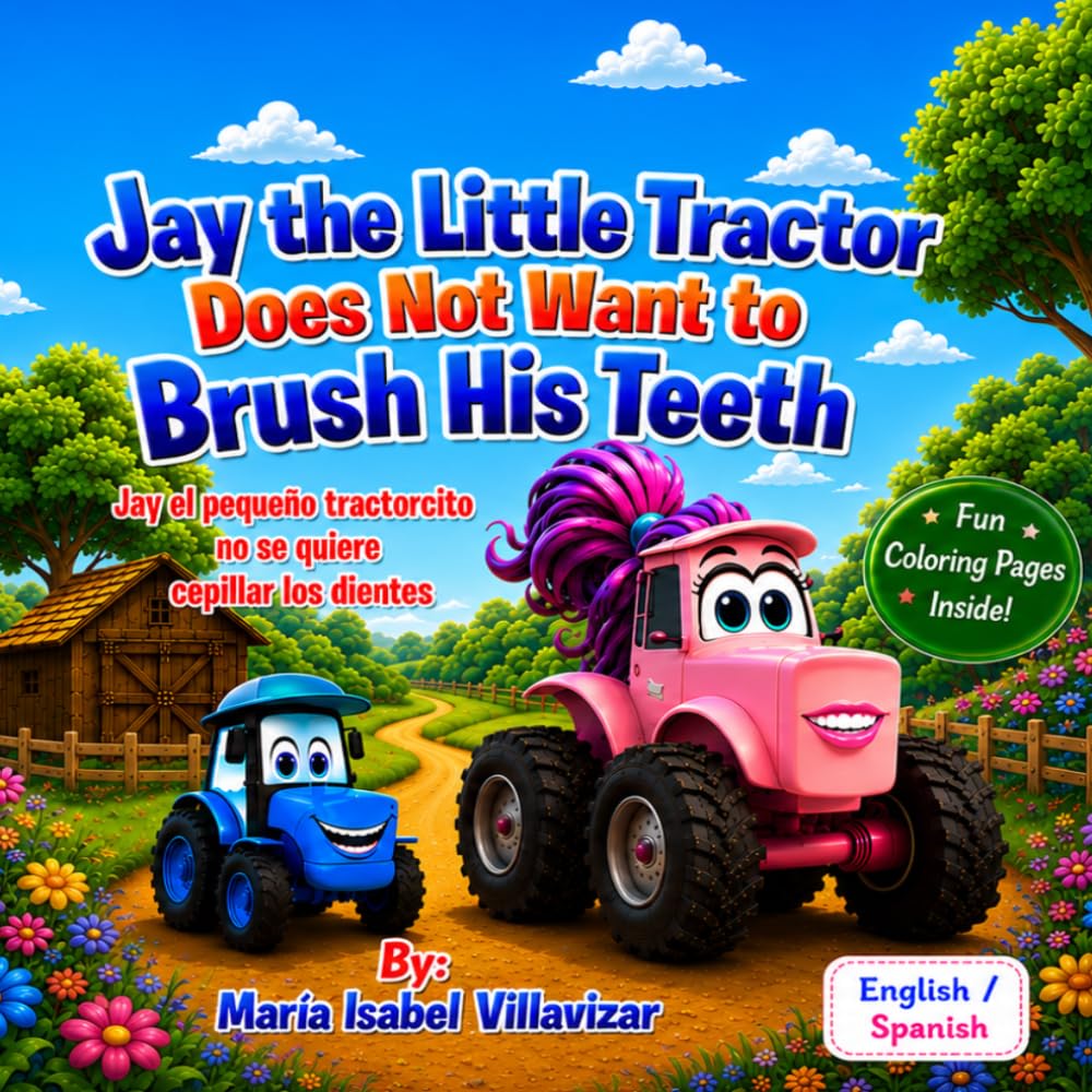 Jay The Little Tractor Does Not Want to Brush His Teeth: Jay el pequeño tractorcito no se quiere cepillar los dientes