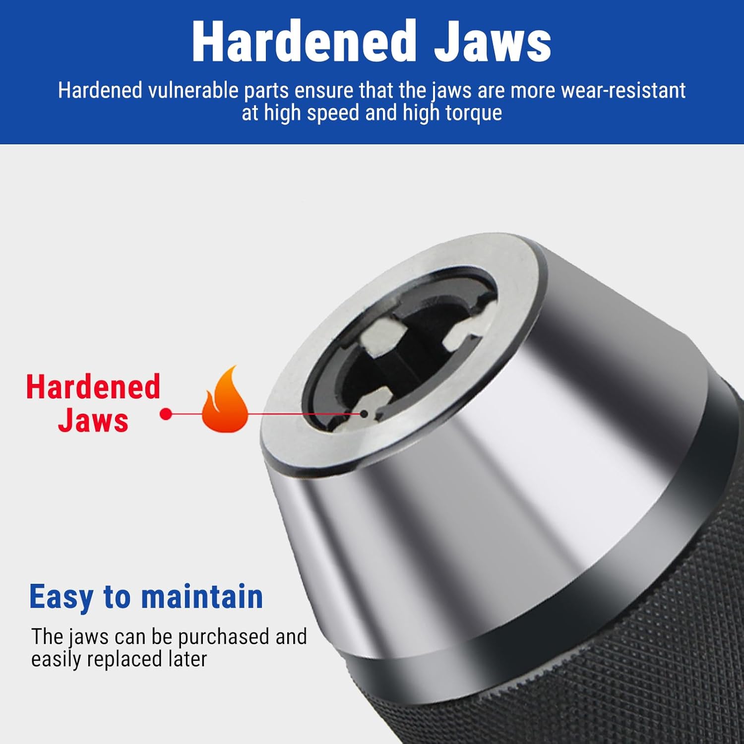 B16 Drill Chuck 1/2 Inch 1-13 mm Self-Tightening Chuck Steel Keyless Chuck for Column Drill, Milling Machines and Lathes