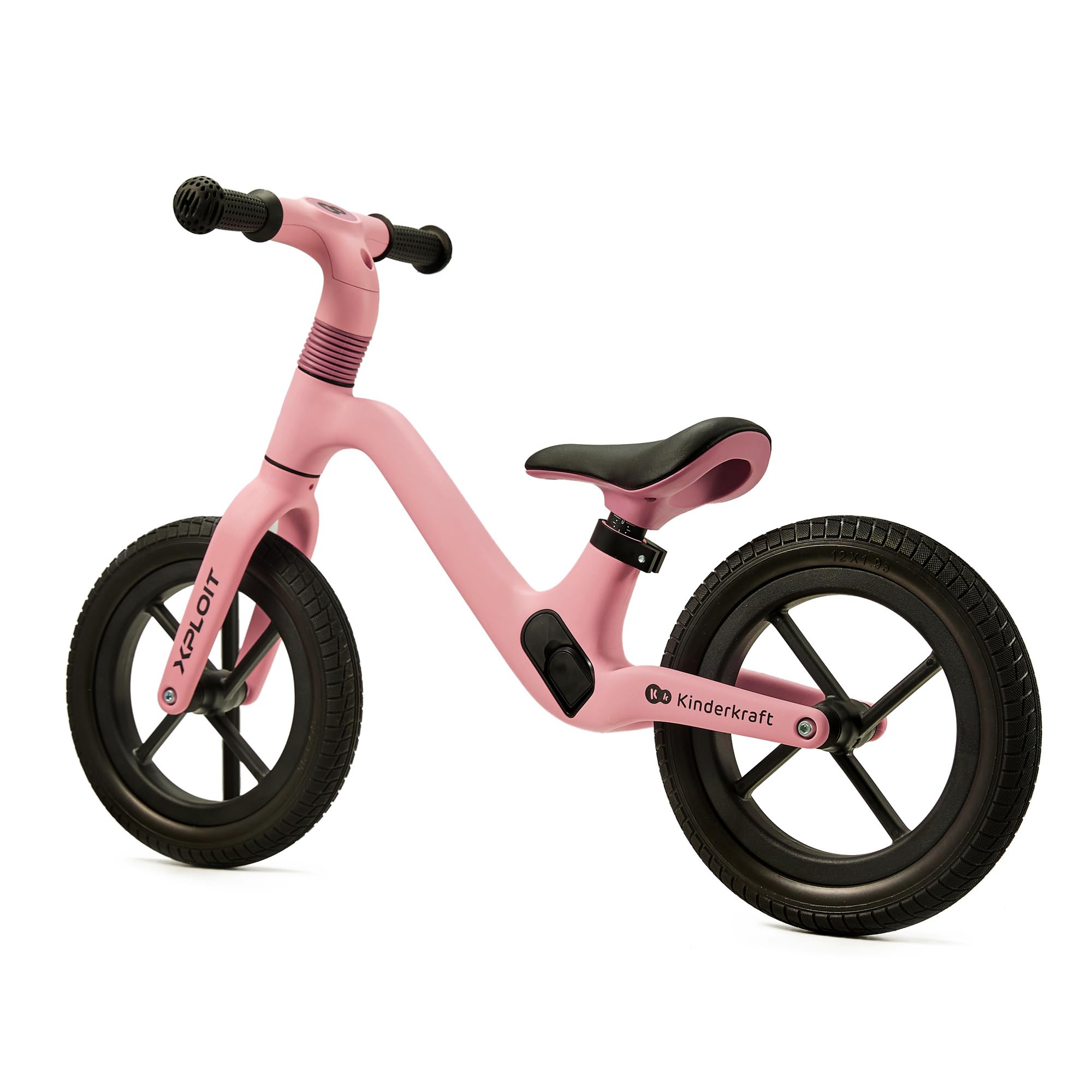 Kinderkraft XPLOIT Bicicleta sin Pedales, Bicicleta Niño 2 años, de 80 cm, Bicicleta 2 Ruedas, Bicicleta de Equilibrio, Sillín Ajustable, Ruedas Grandes de PU, 35 kg