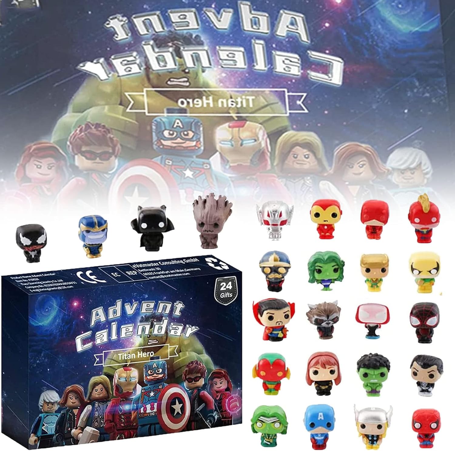 Superhero Advent Calendar 2023, Advent Calendar 2023 Boys, 24 Super