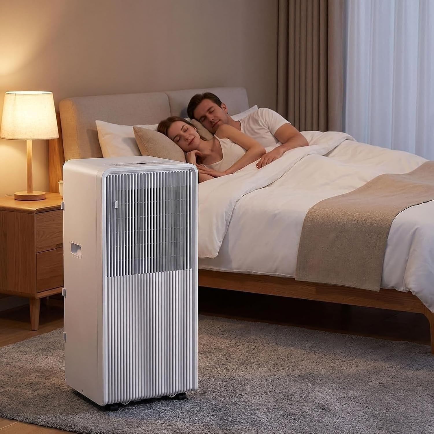 Aire Acondicionado Portátil 12000 BTU Unidad de Enfriamiento con Mando a Distancia, Temporizador 24H, Modo Sueño, Kit de Ventana, 2 Velocidades 3 Modos, para Ho, 10000 Btu, 10000 BTU