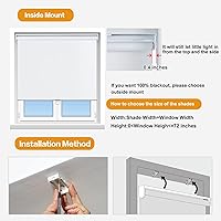 Vista 6 de Persilux Persianas enrollables sin cordón, 100 % opacas, con aislamiento térmico, persianas de ahorro de energía para ventanas y oficina