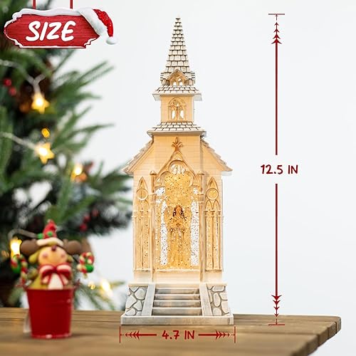 Miniatura 3 de Globo de nieve de Navidad de 13 pulgadas, linterna brillante con temporizador de 6 horas, globo de nieve iluminado con música para decoración de