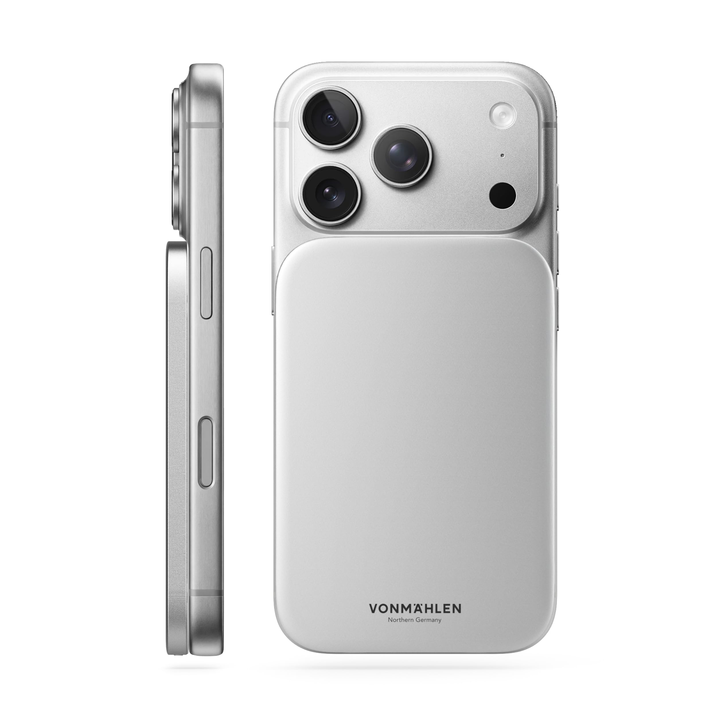 VONMÄHLEN Evergreen Mag - Batería externa inalámbrica compatible con MagSafe - Cargador portátil con 3000 mAh y 7,5 W de carga inalámbrica, batería externa magnética, 3 años de garantía, solo 5,8 mm