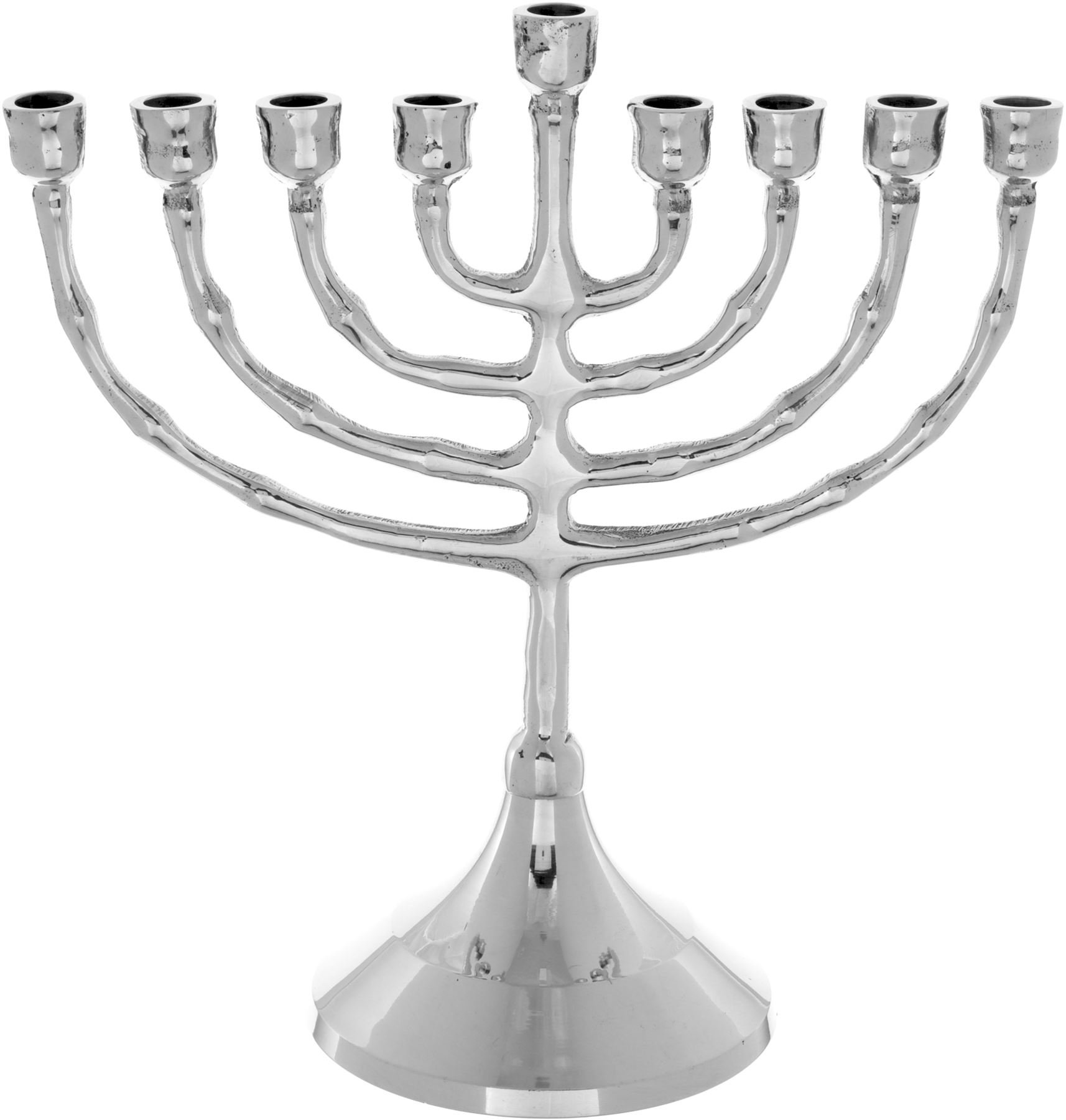 Rimmon Judaica Hanukkah Menorah with 9 Branches, Silver, 17 centimetres