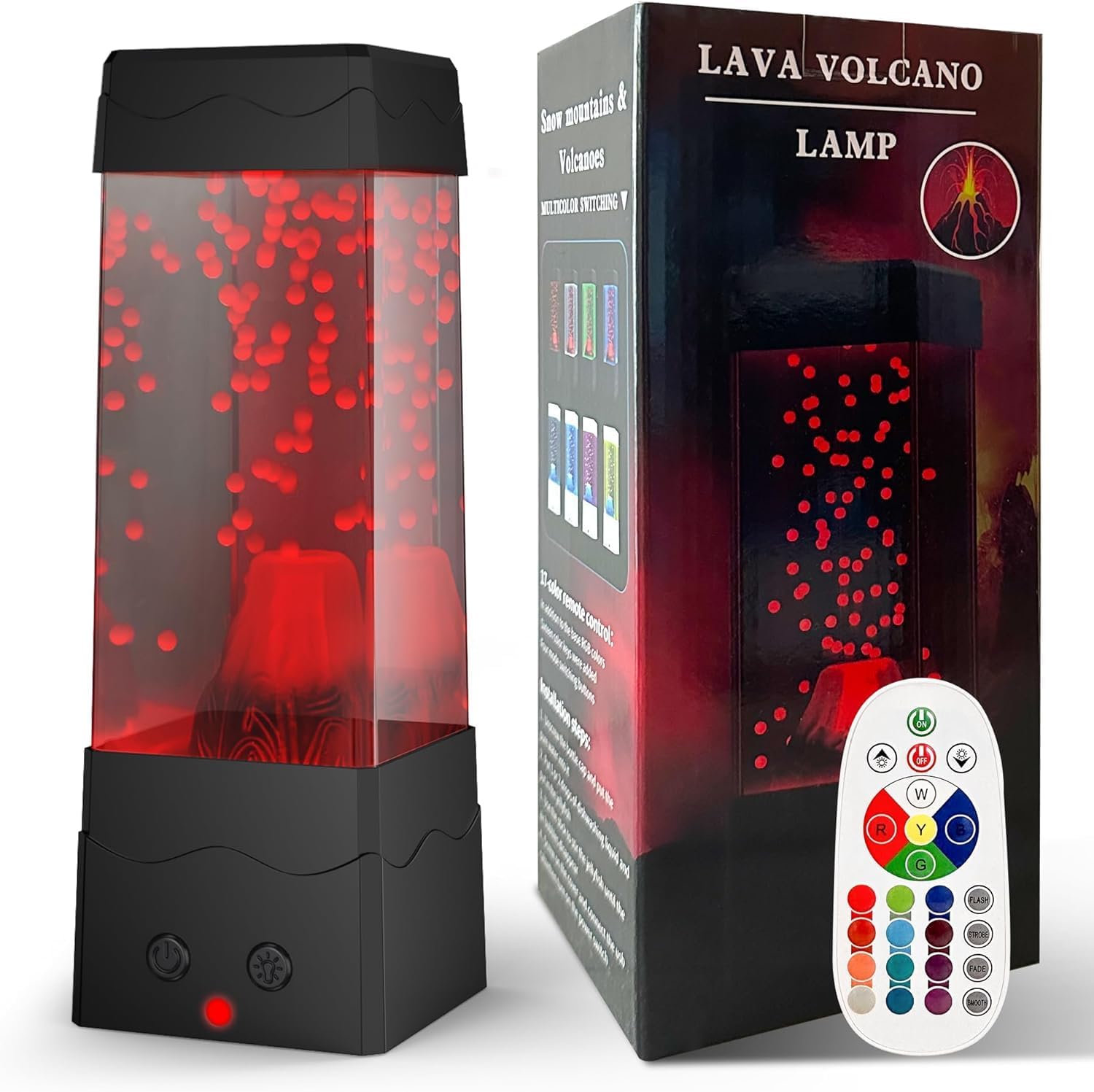 Volcano Lamp, Multi-Color Night Light with Remote Control, Jurassic Themed Room Decor, Party Decorations, Cool Gifts for Birthday, Chiristmas, Boys, Girls