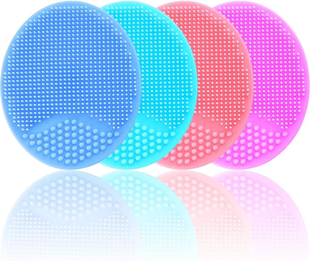 Baby Cradle Cap Brush, Baby Bath Brush, Silicone Massage Brush, Silicone Scrubbers Exfoliator Brush | The SkinSoother Baby Essential for Dry Skin, Cradle Cap and Eczema (Green & Blue & Pink & Purple) : Baby