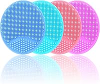 MR LION 4PCS Baby Cradle Cap Brush Set - Soft Silicone Bath Massage Brush for Cradle Cap, Dry Skin (Green, Blue, Pink, Purple)