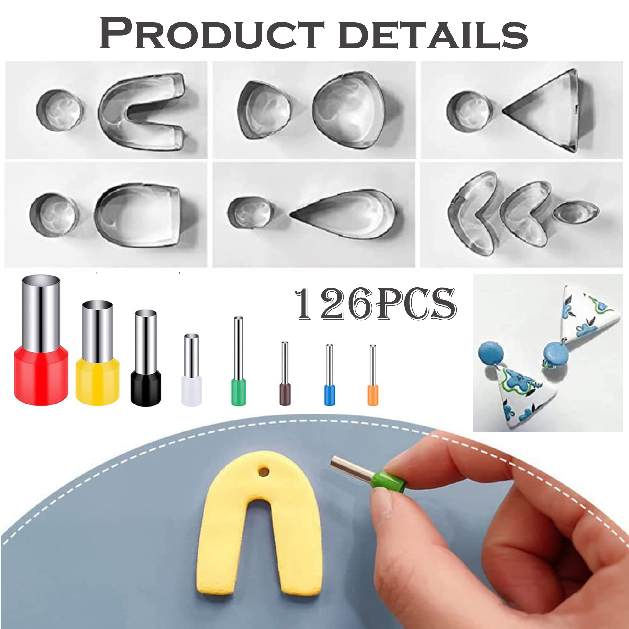 134 Pezzi Set Per Argilla Polimerica - Formine, Stampini E Accessori Per Gioielli Fai-Da-Te - Foto 8