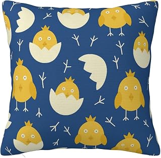 Cracked Chicken Pillowcase with Zipper Soft Plush Couch Decorative 22"x22"